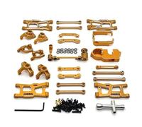 RC Copas DireccióN para JJRC C8803 para WLtoys XDKJ-001 XDKJ-006 AM-X12 1/14 1/12 Brazo Oscilante Varilla Tracción Copa Dirección Coche Trepador Control Remoto Piezas para Buggy(Yellow)