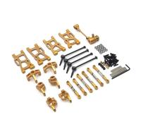 Rc Copas DireccióN Para LC LC12B1 1/14 Metal Para Brazos Oscilantes Copas De Dirección Asientos En Forma C Componentes Bielas Juego Cojinetes Reemplazo De Piezas De Coche RC Para Carreras(Yellow)