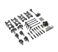 Rc Copas DireccióN Para LC LC12B1 1/14 Metal Para Brazos Oscilantes Copas De Dirección Asientos En Forma C Componentes Bielas Juego Cojinetes Reemplazo De Piezas De Coche RC Para Carreras(Black)