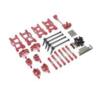 Rc Copas DireccióN Para LC LC12B1 1/14 Metal Para Brazos Oscilantes Copas De Dirección Asientos En Forma C Componentes Bielas Juego Cojinetes Reemplazo De Piezas De Coche RC Para Carreras(Red)