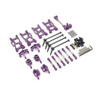 Rc Copas DireccióN Para LC LC12B1 1/14 Metal Para Brazos Oscilantes Copas De Dirección Asientos En Forma C Componentes Bielas Juego Cojinetes Reemplazo De Piezas De Coche RC Para Carreras(Purple)