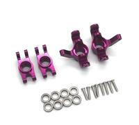 RC Copas DireccióN para Mjx 14209 14210 1/14 M162 M163 16207 16208 16209 16210 H16v3 1/16 Rueda Trasera Dirección Metal para Seat RC Piezas Reparación Automóviles(Purple)