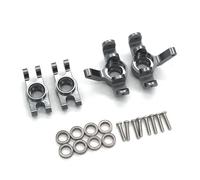 RC Copas DireccióN para Mjx 14209 14210 1/14 M162 M163 16207 16208 16209 16210 H16v3 1/16 Rueda Trasera Dirección Metal Piezas Coche para Seat RC(Gray)