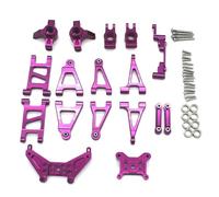 RC Copas DireccióN para MJX 14303 14301 14302 1/14 Juego Bloques Dirección Mejorados Metal 10 Piezas Control Remoto 4WD Piezas Modificadas Reparación Automóviles(Purple)