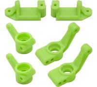 RC Copas DireccióN para Traxxas 2WD para Slash para Stampede para Rustler 1/10 Bloques Dirección Bloque Ruedas Delanteras Plástico Y Soportes Eje Trasero Piezas Coche RC(Green)
