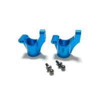 RC Copas DireccióN para Traxxas para LaTrax para Teton 1/18 Kit Piezas Mejora Metal Bloque Rueda Bloques Dirección Brazo Suspensión Accesorios Coche RC(Blue,Rear axle Seat)