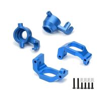 RC Copas DireccióN para Traxxas para Maxx 4S 89076-4 89086-4 1/10 8932 Bloques Dirección con Ruedas Delanteras 8937 Piezas Mejora Coche RC Aluminio(Blue,1set)