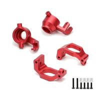 RC Copas DireccióN para Traxxas para Maxx 4S 89076-4 89086-4 1/10 8932 Bloques Dirección con Ruedas Delanteras 8937 Piezas Mejora Coche RC Aluminio(Red,1set)