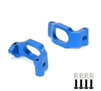 RC Copas DireccióN para Traxxas para Maxx 4S 89076-4 89086-4 1/10 8932 Bloques Dirección con Ruedas Delanteras 8937 Piezas Mejora Coche RC Aluminio(Blue,C-hubs)