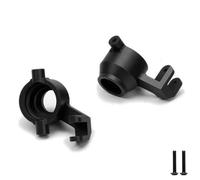 RC Copas DireccióN para Traxxas para Maxx 4S 89076-4 89086-4 1/10 8932 Bloques Dirección con Ruedas Delanteras 8937 Piezas Mejora Coche RC Aluminio(Black,Steering)