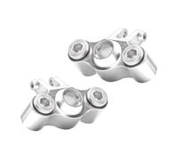 RC Copas DireccióN para Traxxas para Mini para Revo para VXL para Summit para Slash 1/16 2 Piezas Soportes Aleación Aluminio Brazo Articulación Izquierdo Derecho para Coche RC(Silver)