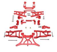 RC Copas DireccióN para Traxxas para Slash 2WD Metal Upgrade C Asiento Dirección Taza Brazos Amortiguador Kit RC Orugas Coche Camión Piezas para Buggy(Red)