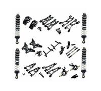 Rc Copas DireccióN Para UD1201 UD1202 Pro 1/12 Copa De Dirección De Metal Amortiguador Brazo De Suspensión Kit De Enlace De Torre De Choque Piezas Y Accesorios De Repuesto Para Coche RC(Black)