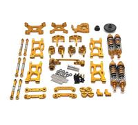 RC Copas DireccióN para WLtoys 124007 124017 124019 1/12 144001 144002 144010 1/14 para RIaarIo XDKJ-001 XDKJ-006 AM-X12 Juego Vasos Dirección Piezas Coche RC(Yellow)