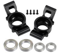 RC Copas DireccióN para X-maxx 1/5 1 Par Soporte Buje Trasero Aluminio Bloque Dirección Copa Transmisión RC Monster Coche Camión Piezas Mejora Accesorios(Black 3)