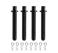RC Crawler Body Post Mounts 1/10 Scale Metal Shell Mounting Posts con R Clips Compatible con SCX10(Black)