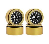 RC Crawler Brass Beadlock Wheel Rim Hub 1/10 Escala 1.9 Inch Compatible con III AXI03006 YK4082 y Modelos similares(F 4PCS)