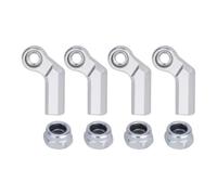 RC Crawler Conductor Link Rod Ball Conjunto Final Head Holder 1/10 Escalera M4 Metal 4Pcs Compatible con 4x4 RC(B)