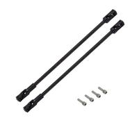 RC Crawler Drive Shaft 1/10 Escala de Acero Inoxidable Cut-to-Longth Universal Joint para LCG SCX10 I II III Upgrades(Black 2pcs)