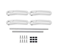 RC Crawler Front and Rear Bumper Set 1/10 Scale Aluminio Bull Bar Upgrade Compatible con los Modelos de Estilo Power Wagon(Silver)