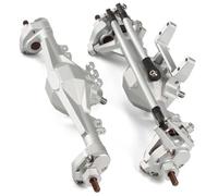 RC Crawler Portal Axle Set 1/10 Escala CNC Aluminio con SOA Servo Monte Compatible con SCX10 II Vanquish VS4-10(Silver)