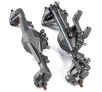 RC Crawler Portal Axle Set 1/10 Escala CNC Aluminio con SOA Servo Monte Compatible con SCX10 II Vanquish VS4-10(Gray)