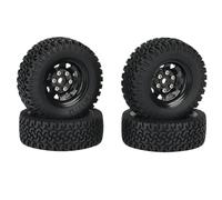 RC Crawler Ruedas Juego Compatible con Axial Jr 90069 D90 TF2 para Tamiya CC01 LC70 para MST 1/10 RC Crawler Car Juego De 4 Llantas De Rueda De Metal Beadlock De 1,55 Pulgadas