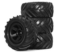 RC Crawler Ruedas Juego Compatible con Traxxas para E-Revo para Megasin Neumáticos Y Llantas De Goma para Camión Todoterreno RC 1/16 (Piezas De Mejora)