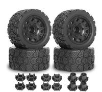 RC Crawler Ruedas Juego Compatible con Traxxas para Slash 4x4 para Arrma para Granite para Axial para Losi para Redcat Juego De 4 Llantas Y Neumáticos para Camión Todoterreno RC Escala 1/10