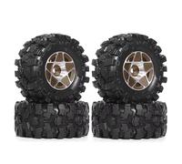 RC Crawler Ruedas Juego Compatible con TRX4M para SCX24 AX24 para FCX24 1/18 1/24 Piezas De Coche Trepador Control Remoto Accesorios 4 Uds 57mm 1,0 "Juego De Neumáticos Rueda De Metal Beadlock