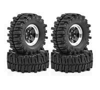 RC Crawler Ruedas Juego Compatible con TRX4M para SCX24, Piezas para Coches RC Crawler A Escala 1/18 Y 1/24. Neumático Blando para Barro De 1,3 Pulgadas. Llanta Beadlock De 64x26 Mm.