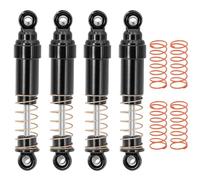 RC Crawler Shock Absorber 1/18 Escala 52mm Aluminio Big Bore Oil Fillado Compatible con Varios Modelos Off Road(Black 4Pcs)