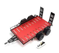 RC Crawler Trailer Cargo Cargador 1/18 Escala Metal Upgrade Part Compatible con Varios Modelos de RC(Red)