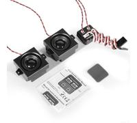 RC Diesel Engine Sound Simulator 2 W altavoz para modelos teledirigidos - Control dependiente del gas para camiones, excavadoras, vehículos de construcción, negro, 3,6 V-8 V