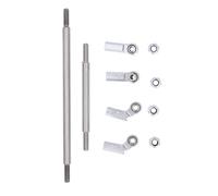 RC Directora Servo Linkage Kit Aloy Aluminio Alejo de alto rendimiento Dirección rápida VP F10 1/10 Modelo de automóvil a escala (Plata)