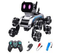 RC Dog, 9.84x6.69x6.3in niños Juguete de cachorro inteligente, juguete para perros de control remoto para niños, cachorro de robot de ocho ruedas para sala de estar de dormitorio al aire libre, Toddll