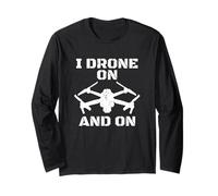 RC Drone Lover Divertido Drone Piloto Quadcopter Drone Racing Manga Larga