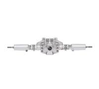 RC Eje Delantero Trasero Compatible con Axial para SCX10 II 90046 90047 RC Crawler Truck, Eje Delantero Y Trasero De Aleación De Aluminio, Eje De Puente RC, Piezas De Repuesto RC(Silver,Rear)