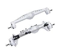 RC Eje Delantero Trasero para Axial para Capra 1.9 para UTB AXI03004 AXI03000T1 T2 para Buggy F9 Eje Portal Delantero Trasero Integrado Aluminio Mecanizado por CNC Anodizadas(Silver,Set)