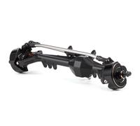 RC Eje Delantero Trasero para Capra Juego De Ejes De Portal con Contrapesos De Aluminio 7075 Mecanizados En Latón Tapa De Portal Completamente Ensamblada Opción A(Black,Front)