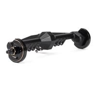 RC Eje Delantero Trasero para Capra Mecanizado 7075 Juego Eje De Pórtico De Aluminio con Contrapesos Latón Tapa De Pórtico Completamente Ensamblada(Black,Front)