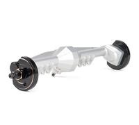 RC Eje Delantero Trasero para Capra Mecanizado 7075 Juego Eje De Pórtico De Aluminio con Contrapesos Latón Tapa De Pórtico Completamente Ensamblada(Silver,Front)