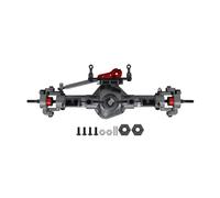 RC Ejes Delantero Trasero Compatible con Axial para SCX10 D90 1/10 RC para Rock Crawler, Piezas De Mejora para Coche, Eje Delantero Y Trasero De Aluminio CNC con Base De Servo