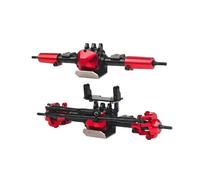 RC Ejes Delantero Trasero Compatible con Axial para SCX10 II 90046 90047 Eje Delantero Y Trasero De Metal CNC para Coche Teledirigido 1:10 con Accesorios De Protección