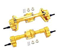 RC Ejes Delantero Trasero Compatible con FMS para FCX18 para FCX24 Pieza De Coche RC 1/24 Eje Delantero Y Trasero De Aleación De Aluminio De 2 Piezas, Piezas De Mejora RC
