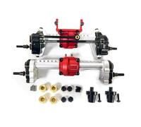 RC Ejes Delantero Trasero Compatible con FMS para FCX24 1/24 RC Crawler, Pieza De Actualización, Accesorios para Coche RC, Conjunto De Eje De Portal Delantero Y Trasero