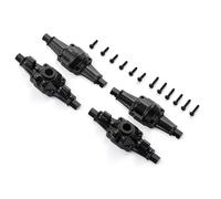 RC Ejes Delantero Trasero Compatible con FMS para FCX24 Piezas De Oruga RC 1/24, Carcasas De Eje Delantero Y Trasero Mecanizadas En Aleación De Aluminio CNC