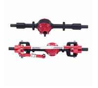 RC Ejes Delantero Trasero Compatible con WPL C14 C24 B14 B24 B16 B36 para JJRC para Henglong para Feiyu 1/16 RC Piezas De Coche Actualización De Metal Conjunto De Eje Delantero Y Trasero