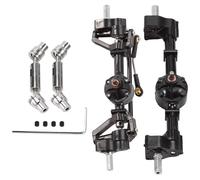 RC Ejes Delantero Trasero Compatible con WPL C14 C24 C24-1 C34 C44 B14 B24 Piezas De Mejora para Coche RC 1/16, Eje De Portal Delantero Y Trasero con Eje De Transmisión Metálico