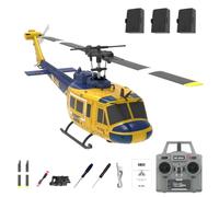 RC ERA C032 UH-1 Huey RC Helicóptero con giroscopio de 6 ejes, escala 1/48 2.4G 6CH Flybarless 3D/6G RC Helicóptero con retención de altitud y flujo óptico - RTF